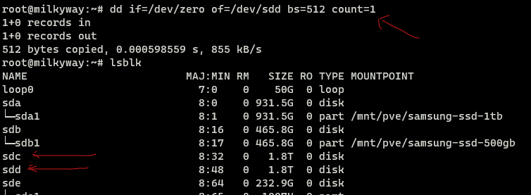 Create ZFS in Proxmox